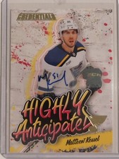 2023-24 Upper Deck Credentials Highly Anticipated Matthew Kessel Auto RC #HA-29