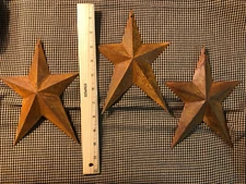 DLCC~ 3 PC Primitive Metal Rust barn stars 8"x6" stars farmhouse floral decor