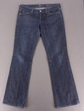 7 For All Mankind Jeans Women  s 30 Bootcut Low Rise Loose Fit Dark Wash Denim