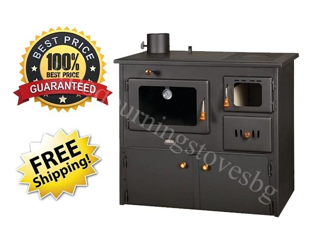 Cooking Wood Burning Stove Back Boiler Left Flue Prity W12 Doors 16,1kw  EcoDesig | eBay