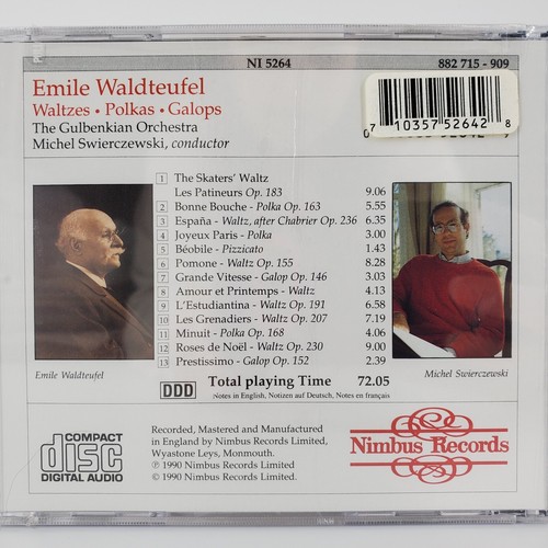 NEW CD The Skaters' Waltz Les Patineurs Emile Waldteufel Swierczewski Gulbenkian - Picture 2 of 5