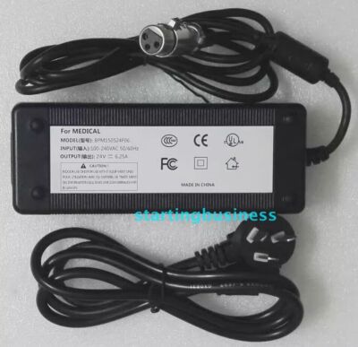 AC Adapter 3-Pole NDS Monitor Bridge Power for Medical BPM150S24F06 Charger