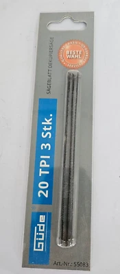 Güde Sägeblätter 3 Stk. zu Dekupiersäge 20 Zähne L132mm