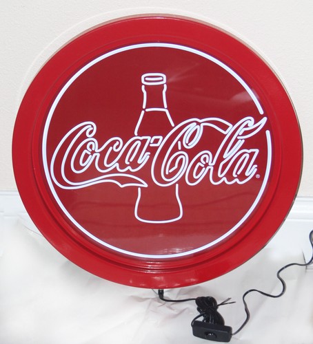 Cartel Rojo Clásico COCA COCA COLA Botella Cerveza Neón Fiesta Barra Ligero 18" Redondo - Imagen 2 de 2