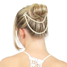 Kristin Perry Pearl Bun Hair Comb Headpiece