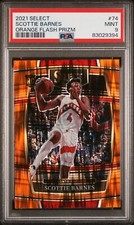 2021 Panini Select #74 Scottie Barnes Orange Flash Prizm PSA 9 Mint