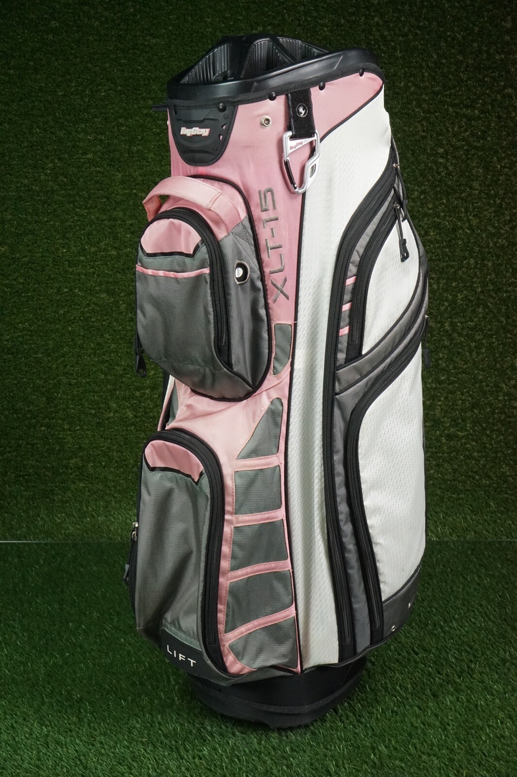 BAG BOY XLT15 11WAY LADIES/ WOMENS DIVIDER GOLF CART BAG, PINK