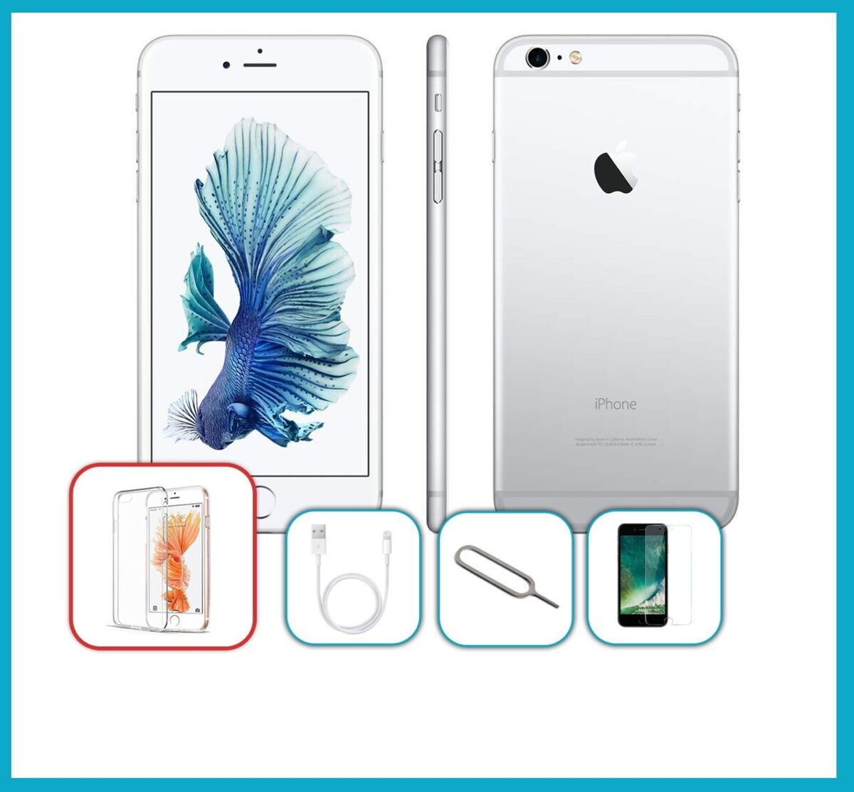 Apple iPhone 6s Plus - 16GB - Silver (EE) A1687 (CDMA + GSM Apple iPhone 6s Plus - 16GB - Silver (EE) A1687 (CDMA + GSM