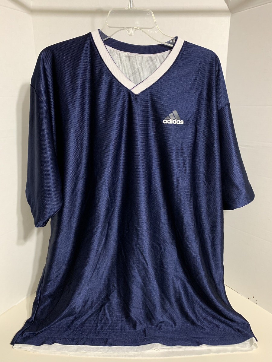 Adidas Shooting Jersey Top XL X-Large Basketball Vintage 90s Blue 