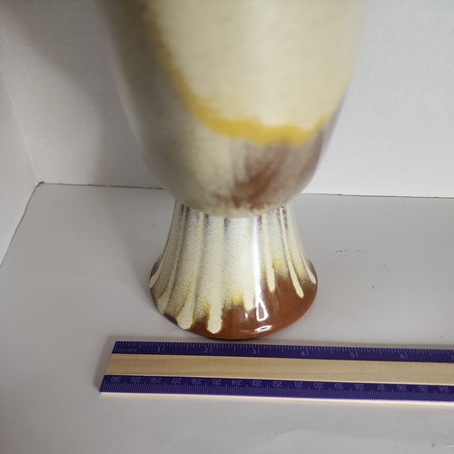 Vtg Frankoma Pottery Desert Gold 237 7" Pod Vase, Sticker Mid Century Modern - Picture 13 of 18