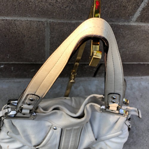 Borsa a tracolla B MAKOWSKY borsa a mano beige cerniera morbida pelle di design - Foto 3 di 17