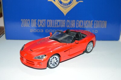 Franklin Mint 2003 Dodge Viper SRT-10 Collector Club 2002 Exclusive Edition