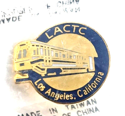 LACTC Los Angeles County Transportation Commission CA Rail Transit Train Pin VTG