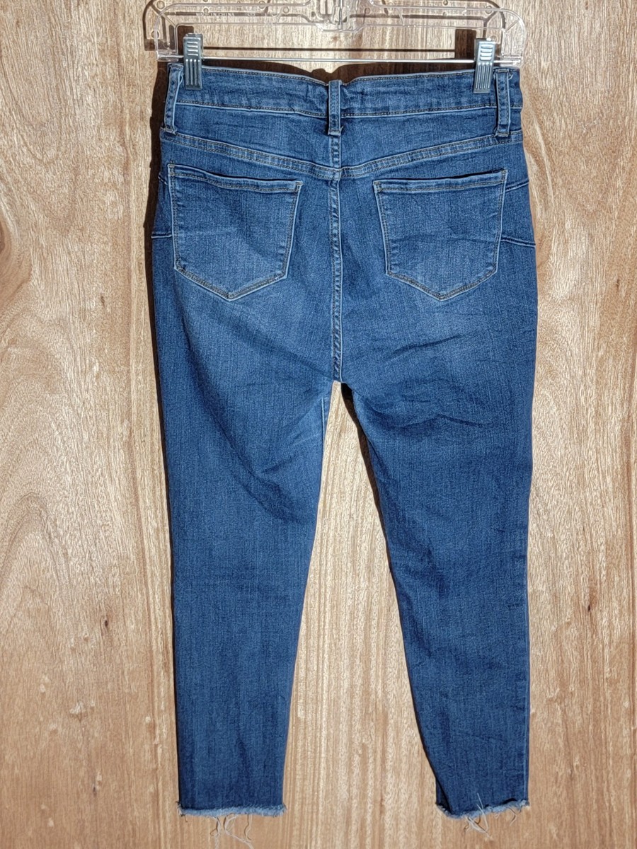 song jeans womens size 9/29 skinny stretch mid rise cut off