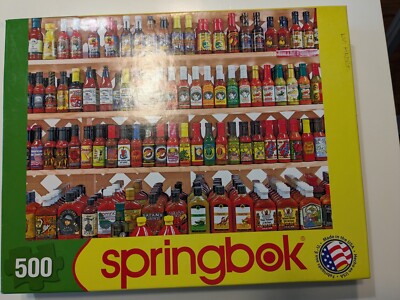 Springbok Spicy Springbok 500 pc Jigsaw Puzzle SPICY HOT! hot sauce Complete | eBay