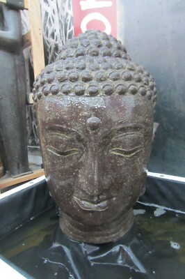 BRUNNEN BUDDHAKOPF 75CM STEINGUSS WASSERSPIEL GARTEN LOFT ASIA-STONE-KÖLN