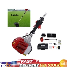 Gas Power Nylon Brush Broom Sweeper Artificial Grass Driveway Turf Snow Clean US