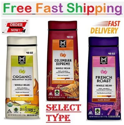 New Member's Mark Colombian Supremo Whole Bean Coffee 40 oz.Select Types