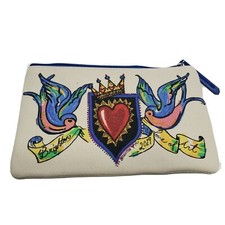 Brighton 2019 Love Of Art Bag Cosmetic Accessories Zippered Pouch Birds