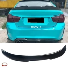 Gloss BLK PSM Style Rear Trunk Spoiler Lip For BMW E90 335i 328i 06-11 Sedan M3