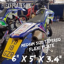 FLEXIPLATE™ Flexible MEDIUM TAPERED Show Number Plate Ktm Exc Enduro Motorcycle