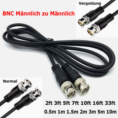 BNC Männlich auf Männlich CCTV Verlängerung Koaxial Line Video Überwachungskabel