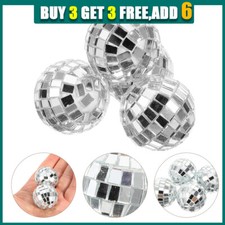 12X Mini Disco Balls Stage Rotating Reflective Glass Balls Party Xmas Tree Decor