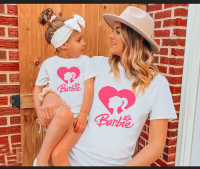 Vintage Barbie t shirt mama and me Doll Shirt, Retro Doll Baby