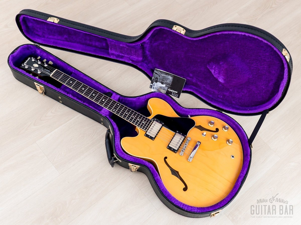 2002 Epiphone Elite 1963 ES-335 Dot w/ Open Book Headstock, Case