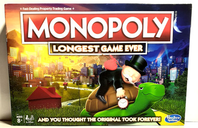 Hasbro E8915000 Monopoly Longest Game Ever Edition Complete! Never Played!
