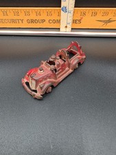 Vintage Cast Iron Red Hubley 2231 Fire Ladder Truck