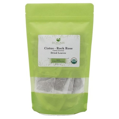 Organic Cistus Rock Rose Tea Bags 60 Count Cistus Incanus Dried Leaves Organi...