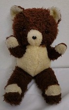 Brown White/Cream Vintage Teddy Bear 17" Likely Russian Mid Century READ