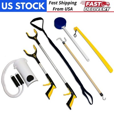 Leg Lifter Long Handle Shoe Horn Dressing Stick for Knee/ Back Surgery Recovery