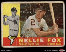 1960 Topps #100 Nellie Fox White Sox HOF AUTHENTIC
