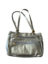 SAS Shoulder Bag Handbag Diane Metallic Antique Style Leather Purse Made in USA