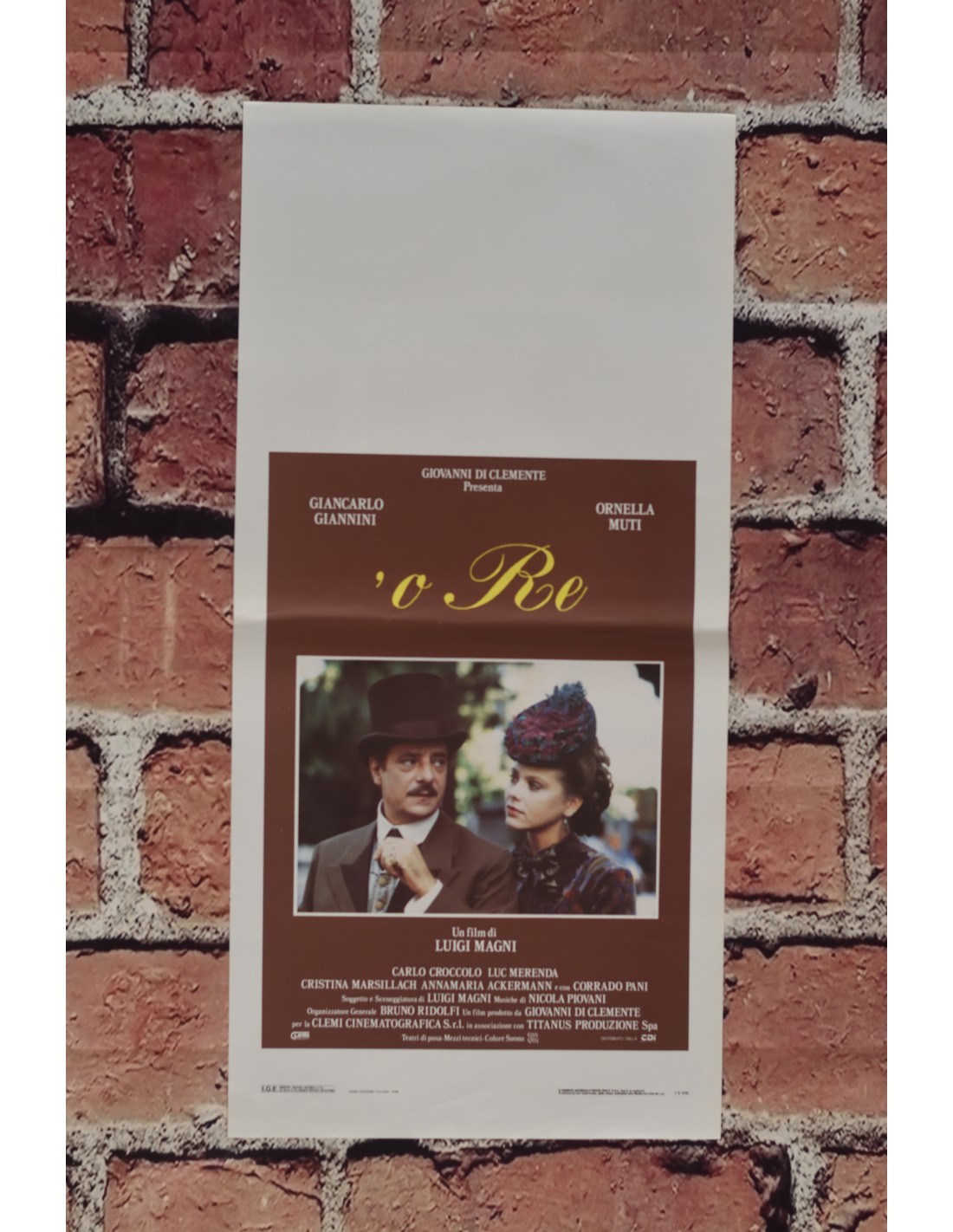 Locandina originale film o Re (1989) - Regia di Luigi Magni
