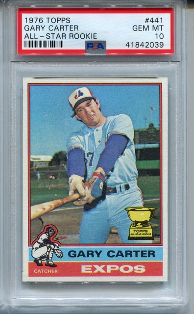 1976 Gary Carter Topps All Star Rookie PSA 10 Card Gem Mint Graded Baseball #441