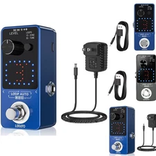 LEKATO Guitar Looper Pedal Effect Pedal w/Tuner Function 3 Loops 18 mins Record 