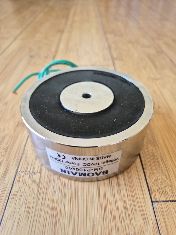 Baomain Electromagnet 1200N 264LB/120kg Force Electric Magnet 100mm P100-40