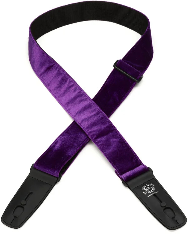 Lock-It Straps Crushed Velvet Guitar Strap - Purple 5590₽