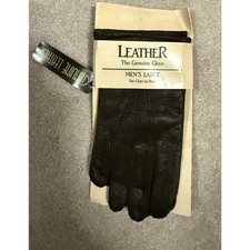 NEW Genuine Leather Gloves Men  s Large Dark Brown in original packaging winter