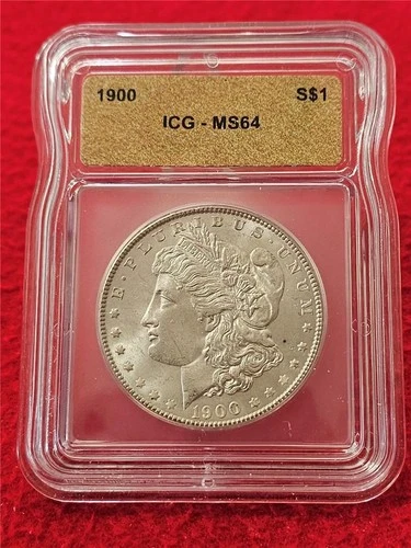 1900  MORGAN SILVER DOLLAR  ICG  MS 64                                   #T1733