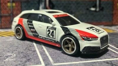 CUSTOM White '17 Audi RS 6 Avant   Hot Wheels Premium Car   Real Riders   Forza