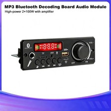 DC8-26V MP3 Bluetooth decoding board audio module 2 100W amplifier TF card 5.0