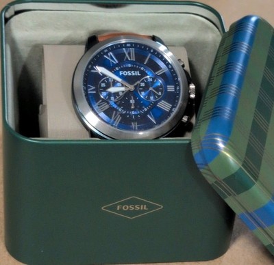 FOSSIL MEN S GRANT CHRONOGRAPH LIGHT BROWN LEATHER STRAP 44 mm