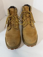 Timberland Brown Leather Work Boot Design 12709 Kids Size 3y