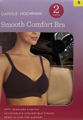 Carole Hochman Smooth Comfort BH ohne Bügel 2er Pack in 2 Farben & in 4 Größen Neu