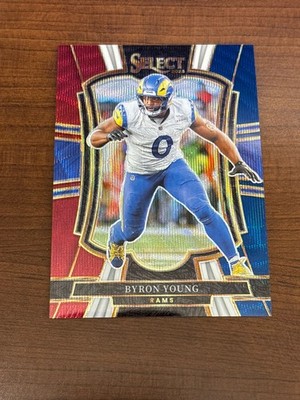 Byron Young 2025 Panini Select NFL Tri Color Prizm /299 Premier Level #121 Rams