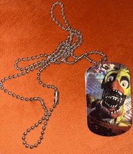 Rare Five Nights at Freddy's 2016 Metal Dog Tag Necklace CHICO Duck